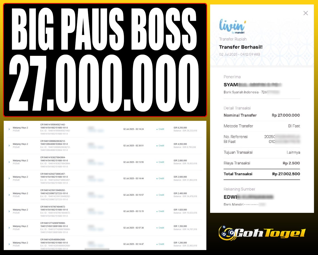 SELAMAT KEPADA ID XXX JACKPOT SLOT PRAGMATIC